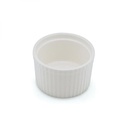 LE COQ EFESO IVORY PLEATED RAMEKINN 9XH4.5CM PORCELAIN