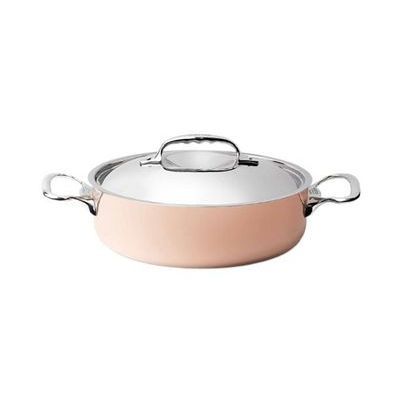 DE BUYER SAUTEUSE A/ANSES 28CM CUIVRE INOX INDUCTION