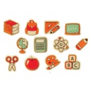 + 2067104 ASSORTIMENT PLAQUETTE THÈME ÉCOLE CHOCOLAT BLANC 4CM 120 PCES