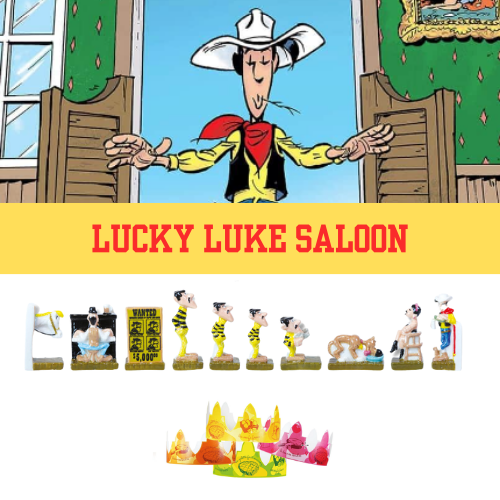 SANTONS 100PCS "LUCKY LUKE SALOON"+COURONNES  ***NEW 2025***
