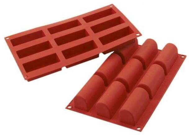  SILIKOMART SF130 MOLD 9 LOGS 84X32 HT 35MM 83ML NON-STICK GN1/3 -50° TO 250°
