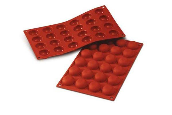 SILIKOMART SF009 MOULE  24 POMPONETTES Ø34 H 16MM 18ML ANTI-ADHESIF GN1/3 -50° À 250°
