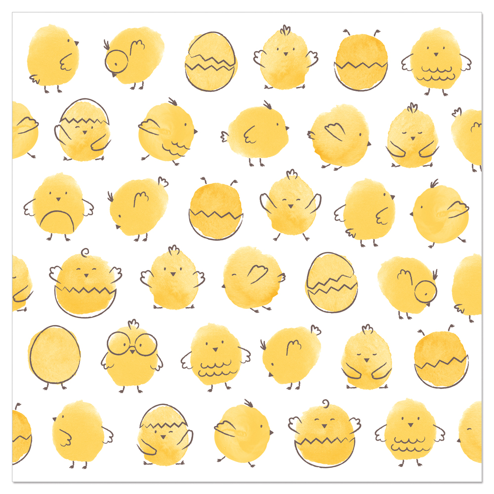 ARTEBENE SERVIETTE 33X33CM POUSSINS 20PCS