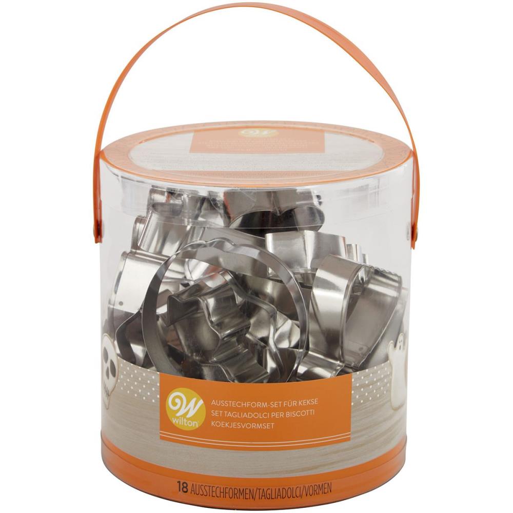 WILTON MINI HALLOWEEN COOKIE CUTTERS 18 PIECES