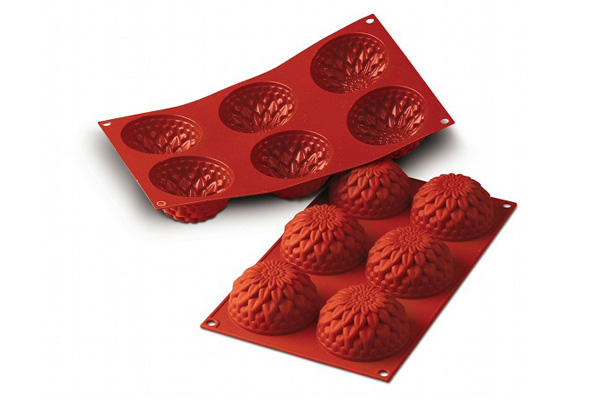 SILIKOMART SF078 MOLD 6 DAHLIAS Ø78 HT 40MM 115ML NON-STICK GN1/3 -50° TO 250