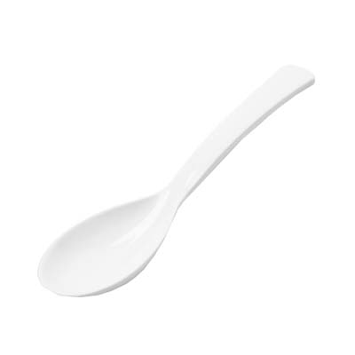  24 CM WHITE PLASTIC SALAD SPOON