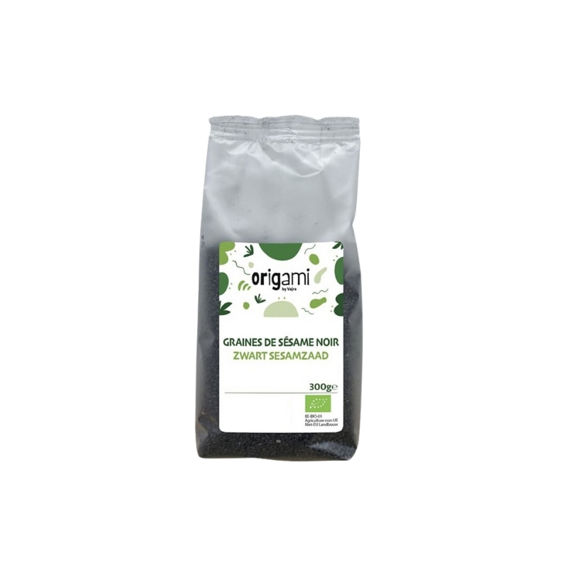 ORIGAMI BIOLOGISCHE ZWARTE SESAMZAADJES 300GR