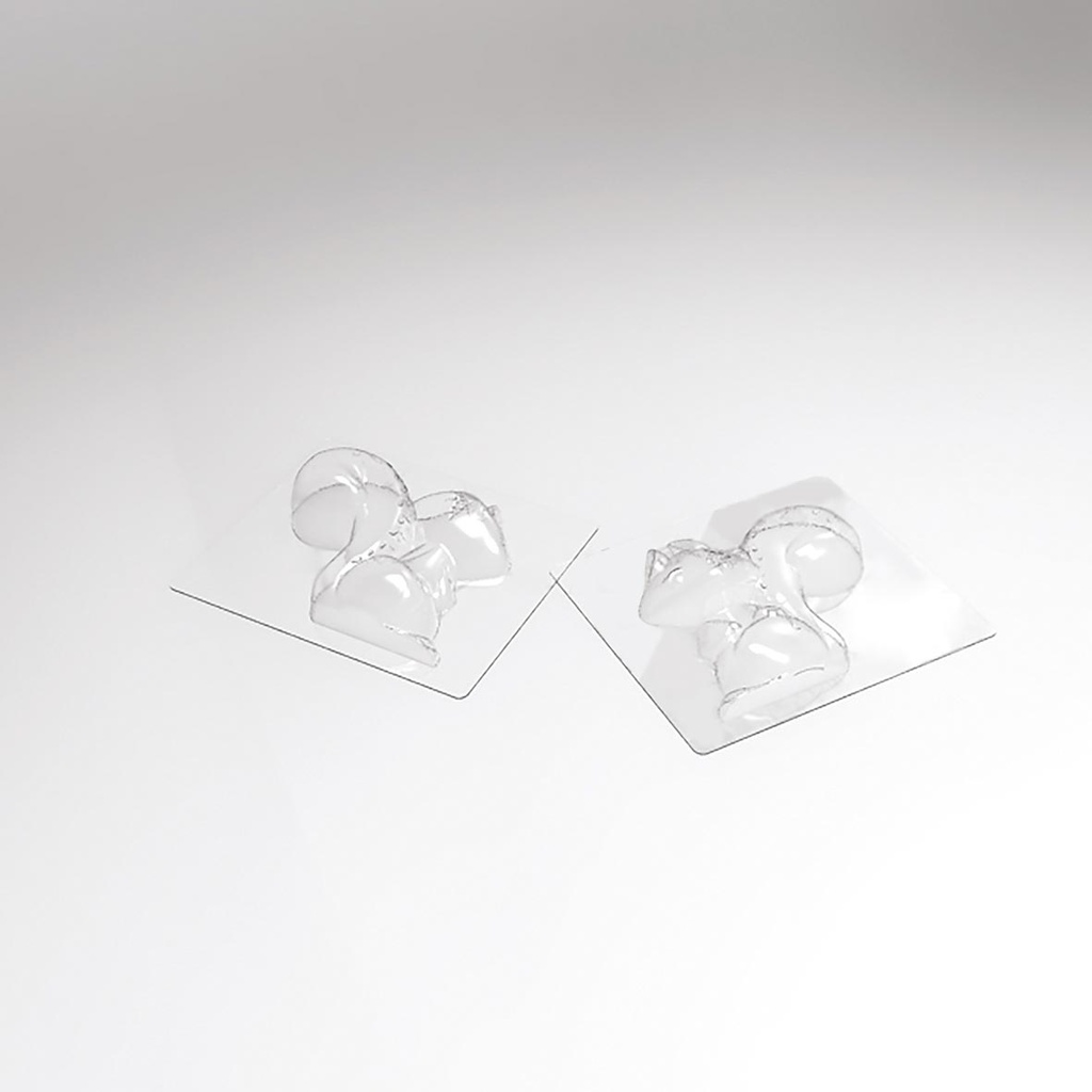 070427 PCB MOLDS SQUIRREL SCRAT FOR 4 PIECES 13.4X12.5 CM D.7.5 CM 8PCES ***S/CD***