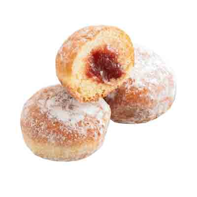 ❄️ RMM 27055 MINI GEVULDE AARDBEI DONUT ROND AFGEBAKKEN 70 X 21GR