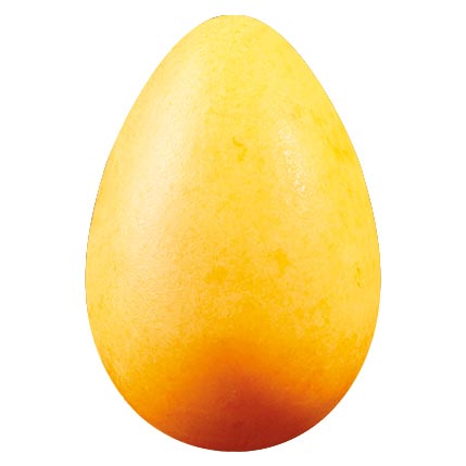 060973 PCB CB DRAGEIFIED GELE EIEREN 3,4X2,3 CM 63 STUKS ***S/CD***