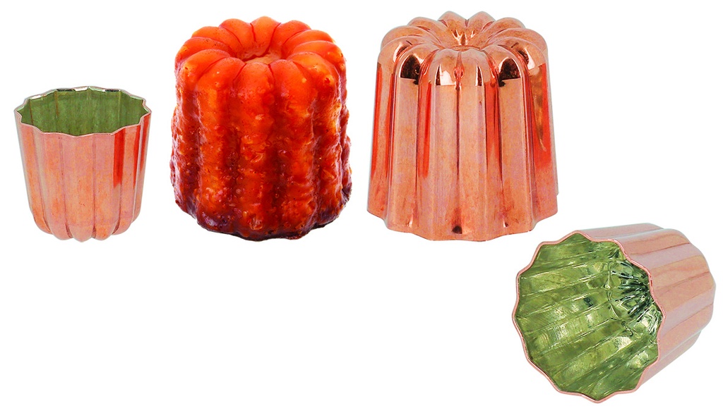 CANNELE BORDELAIS CUIVRE ETAME Ø 5.5CM HT 5.0CM