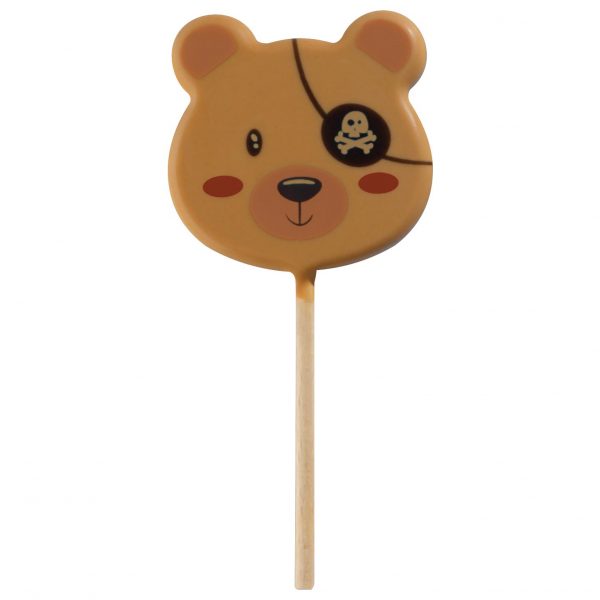 061243 PCB BLISTERS TEDDY PIRATE LOLLIPOPS PR 45 EMP Ø 5.5 CM AND STICKS 9PCS ***S/CD***