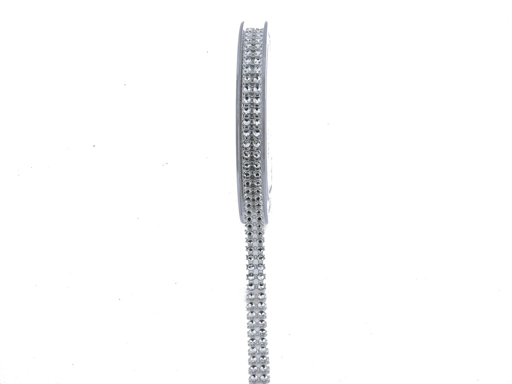 RUBAN "SANTANA"STRASS ARGENT 10MM X 4M