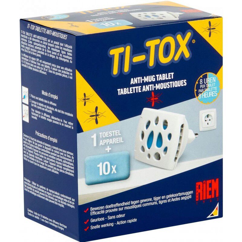 RIEM TI TOX TABLETTE ANTI-MOUSTIQUES STARTER KIT