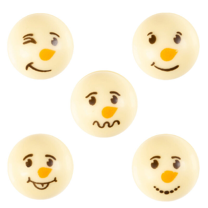 2015845 ASSORTMENT SNOWMAN HEAD 28MM 96 PCES