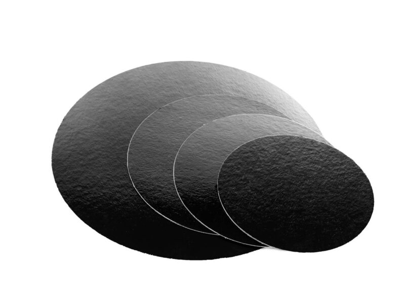 RONDE ZWARTE TAARTDEKSEL Ø 28 CM 100 STUKS ***ALLEEN BARCHON***