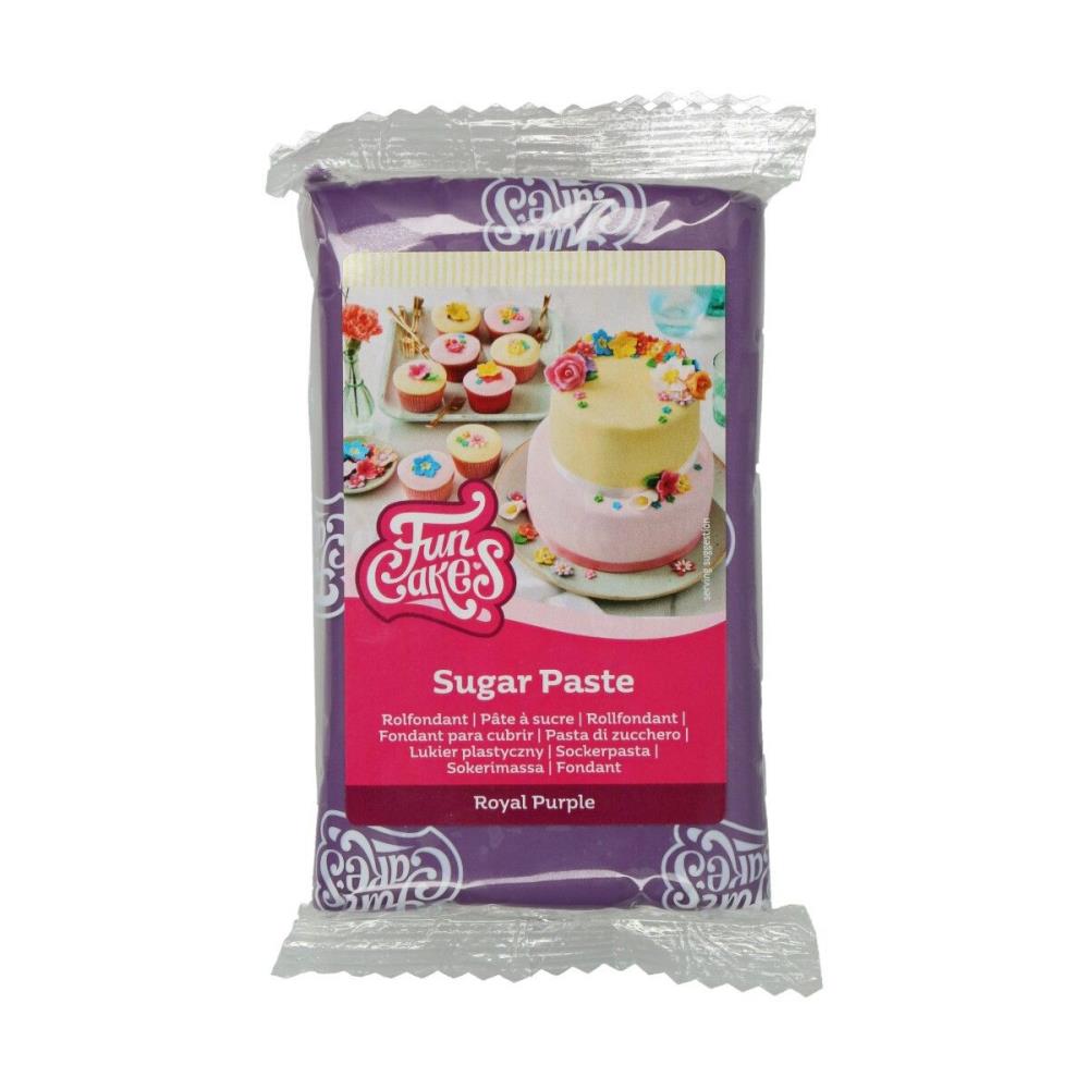 FUNCAKES DONKERPAARSE SUIKERPASTA 250GR