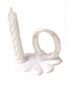 NUMBERS + PLASTIC BASE N°0 WHITE AND GOLD + CANDLE PACK OF 10 PCES