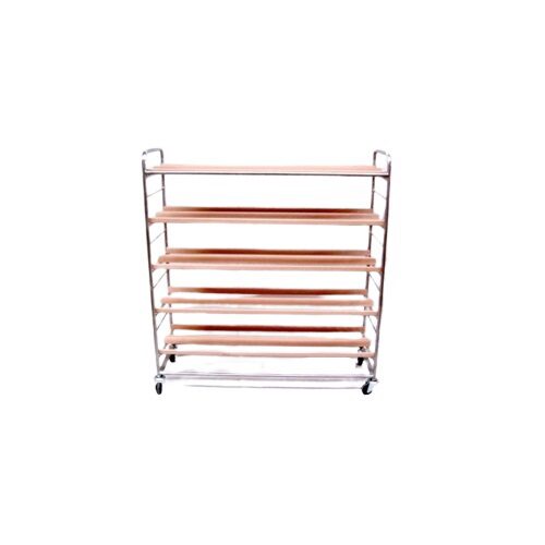 INOX DUBBEL BROODREK 5 VERDIEPINGEN 120X55CM H155CM=STUK