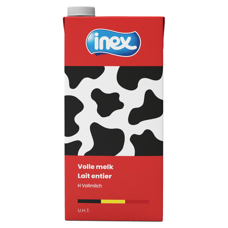INEX 3674 LAIT ENTIER UHT TETRA 12 X 1L ***REMPLACE PAR 00073138***épuisé uniquement à Gosselies***