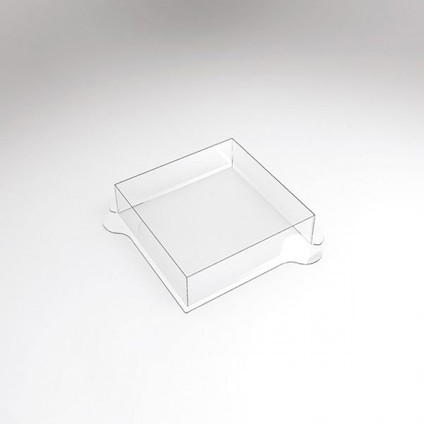 070564 PCB MOULES ENTREMETS CARRÉ PLAT ARRONDI PR100 PIÈCES 14X14 CM P4 CM 100PCES ***S/CD***