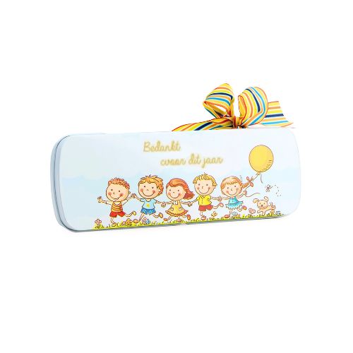 WHITE BOX FOR CHILDREN BALLOON “BEDANKT VOOR DIT JAAR” 20.8X7.3XH2CM