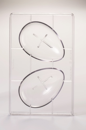 2 HALF EGG MOLD PLAIN POLY 150GR SHELL HT130MM-BASE90MM