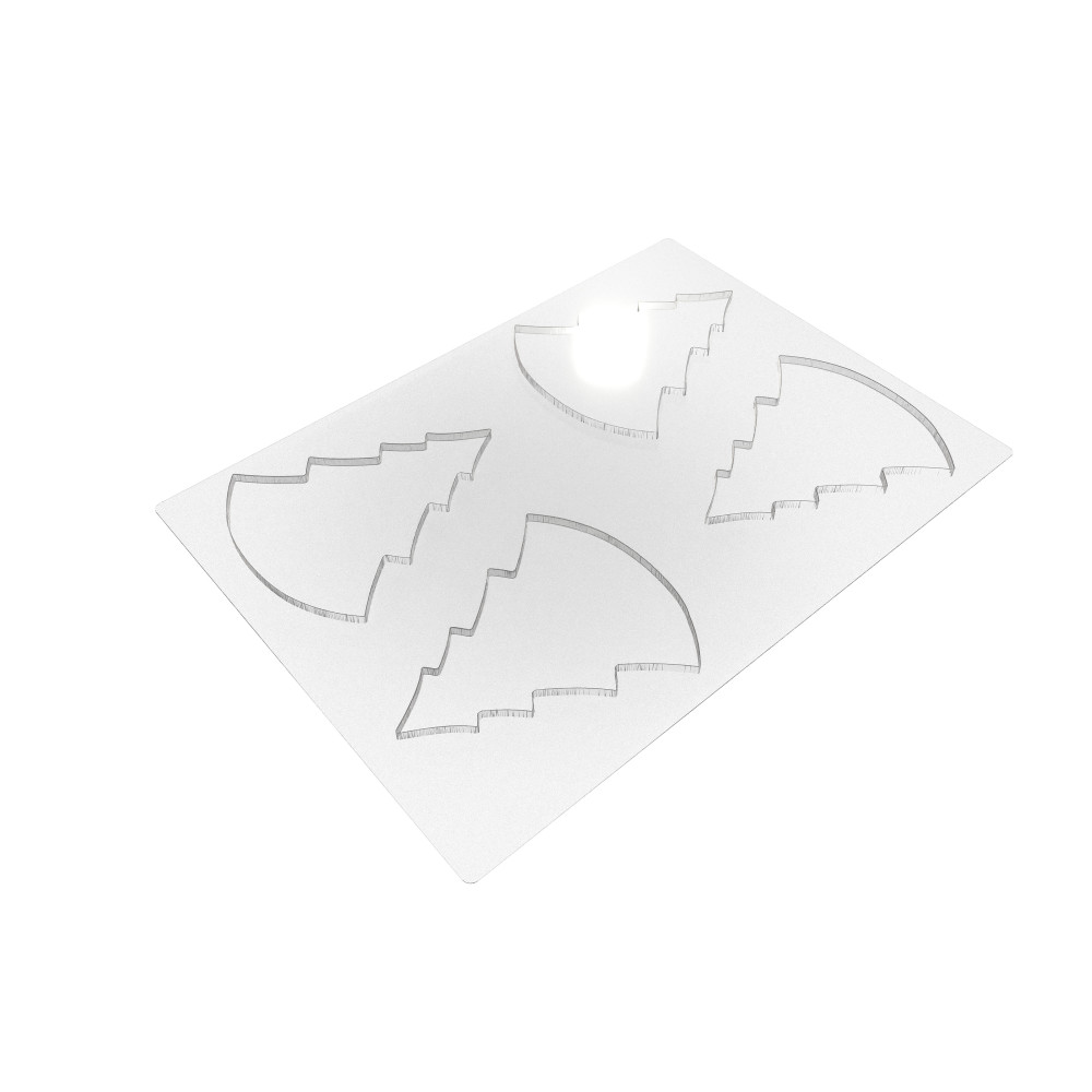 088245 PCB MOULES TABLETTES SAPIN POUR 8 PIÈCES 16,5X13,5 CM P. 0,6CM 2PCS ***S/CDE***