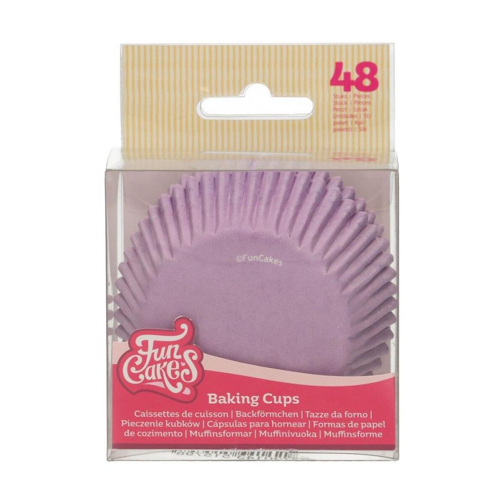 FUNCAKES LILA CUPCAKE BOX 48 STUKS