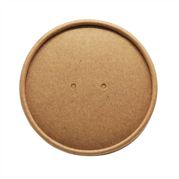 LID FOR SOUP/ICE CREAM JAR 1000ML KRAFT CARDBOARD Ø 11.6CM 25PCS