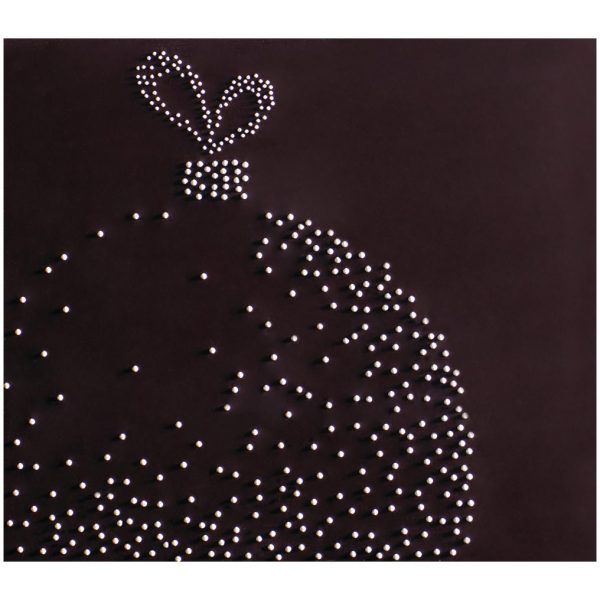  060349 PCB EINDE CN MET RELIËF KERSTBAL 8,5X7,5 CM 72 STUKS ***s/cd***