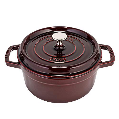 STAUB RONDE SUDDERPOT BORDEAU 24CM-3,80L