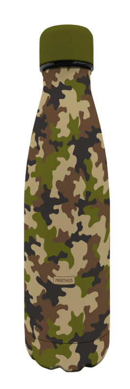 NERTHUS RVS FLES 500ML "CAMMO" DUBBELWANDIG