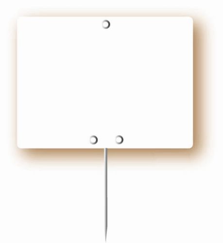 LABEL 6X4CM WIT INOX STEEK ZAK VAN 10 STUKKEN