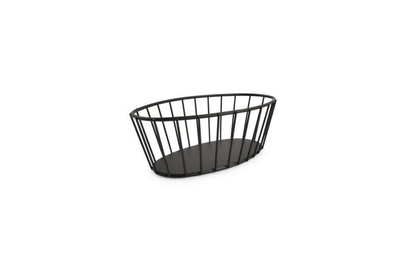 BONBISTRO BLACK METAL BREAD BASKET 21X11XH7CM - 753076