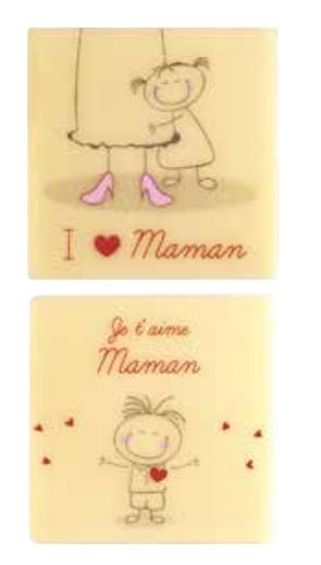 061359 PCB CARRÉS CB JE T AIME MAMAN 2 DESIGNS 3,5CM 240PCES ***S/CD***