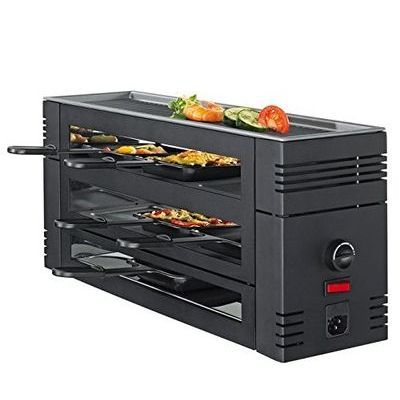 SPRING RACLETTE/PIZZA + GRILL 6P NOIRE 1100W