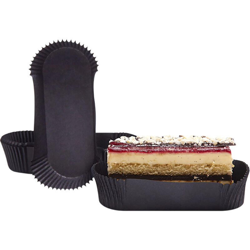 ZWART CUVETTEN LANG VOOR ECLAIR 105X40X25MM DOOS VAN 1000 STUKKEN