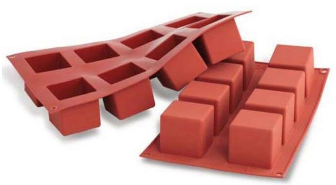 SILIKOMART SF104 MOLD 8 CUBES 50X50 HT 50MM 125ML NON-STICK GN1/3 -50° TO 250°