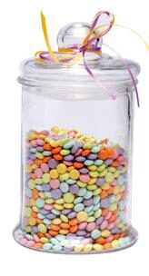 GLAZEN SNOEPDOOS MET LUCHTDICHTE DEKSEL D/13CM: H/22CM