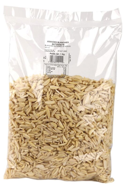 WHITE ALMONDS IN STICKS 10KG