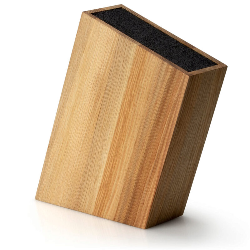 CONTINENTA INCLINED KNIFE BLOCK LIGHT OAK 28.5X8X20CM