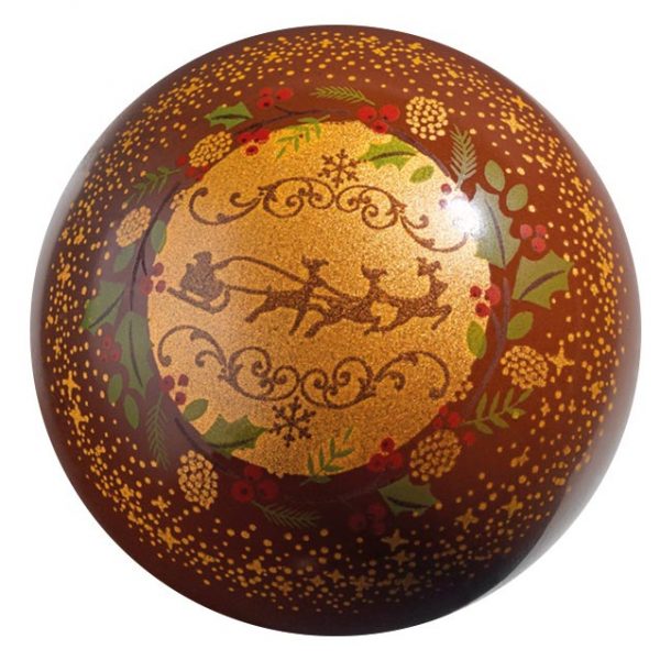 070230 PCB HALVE BOL MALLEN KERSTKRANS VOOR 10 STUKS 2 ONTWERPEN Ø5CM 10 STUKS ***S/CD***