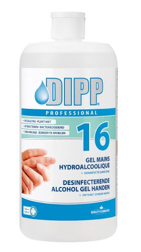 DIPP 16 GEL MAINS DESINFECTANT SANS RINCAGE 1L