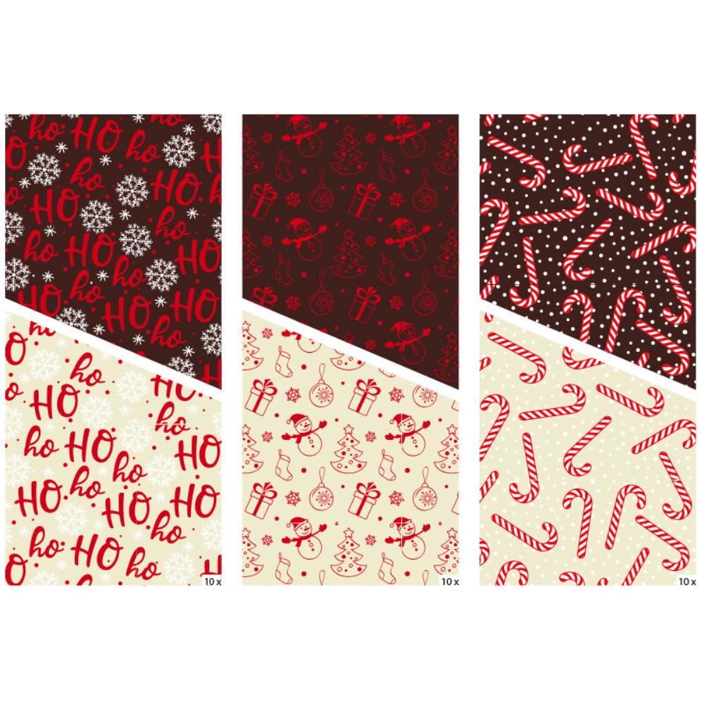 2046187 TRANSFER SHEET 3 MODELS RED 30X40CM 30PCS ***S/CD***