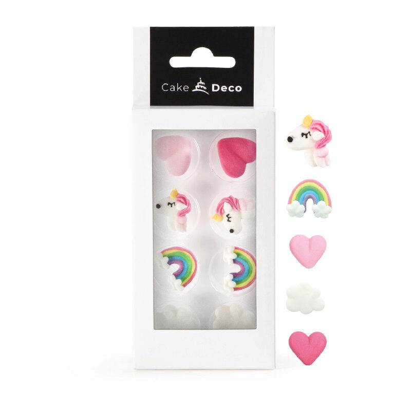 *FF*1039303 DECORATION LICORNE 2D EN SUCRE Ø 25MM 8 PCES