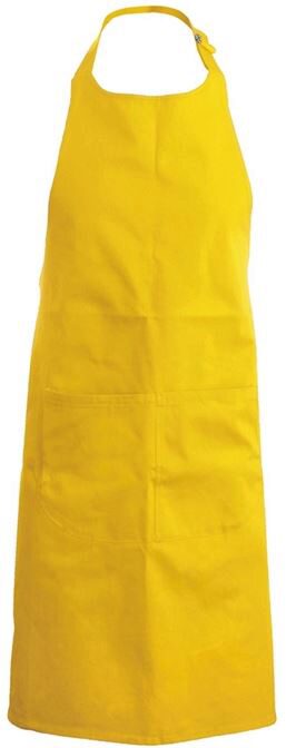 KARIBAN APRON BIB + POCKET YELLOW H90XL71CM POLYESTER/COTTON