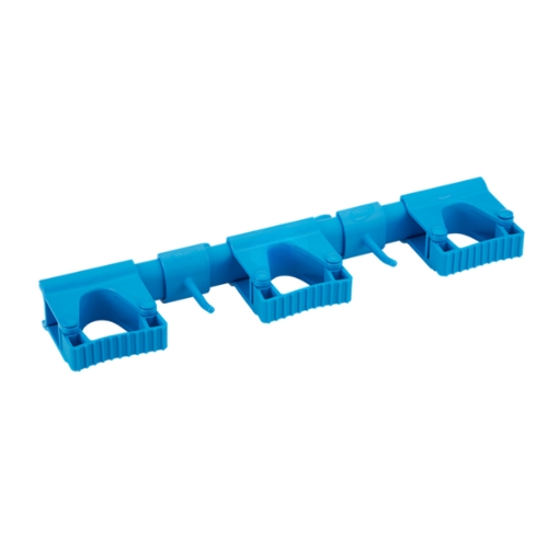 VIKAN HYGIËNISCHE MUURBEUGEL BLAUW 42CM 3CLIPS GRIP 2 HAKEN 42X8,7X4,8CM