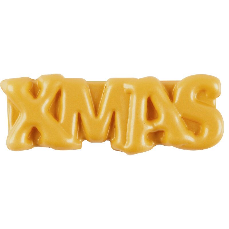 2013627 PLAQUETTE RELIEF XMAS DOREE 49X20MM 120 PCES***S/CD***