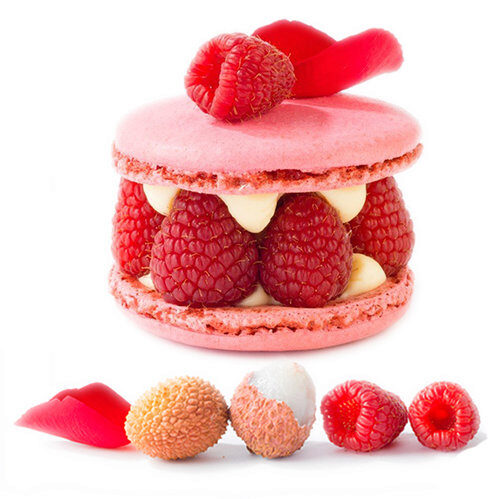 ❄️M&A MACARON ISPAHAN 8CM LYCHESCREME EN FRAMBOOZEN 15X100GR